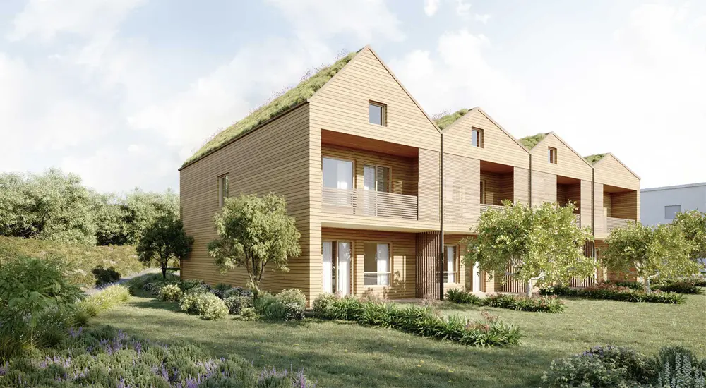 Reihenhäuser im Ökoquartier in Kirchheim